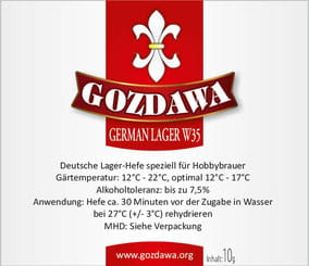 Gozdawa Bierhefe German Lager W35 GLW35 10g