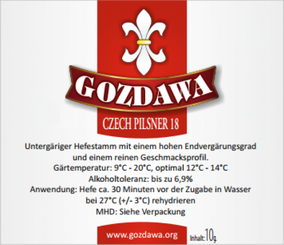 Gozdawa Bierhefe Czech Pilsner 18 CP18 10g