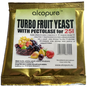 Turbohefe Turbo Fruit Yeast with Pectolase for 25l 40g