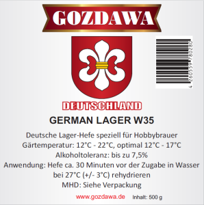 Gozdawa Bierhefe German Lager W35 GLW35 500g