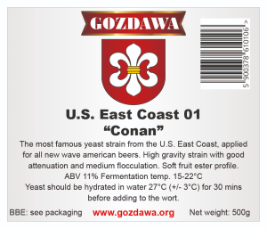 Gozdawa Bierhefe U.S. East Coast 01 "Conan" USEC01 500g