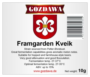 Gozdawa Bierhefe Framgarden Kveik 10g